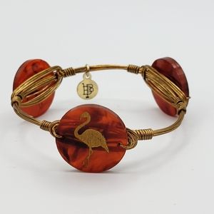Bourbon and Bowties Flamingo Bracelet Bangle Tortoiseshell Gold Plated W…